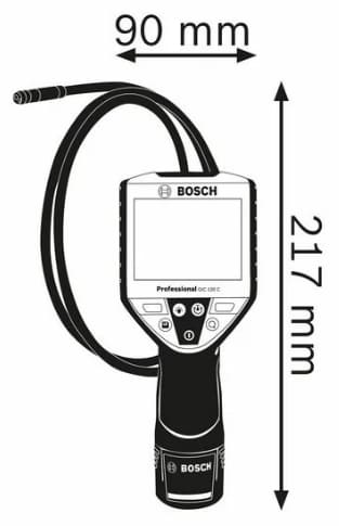 Габариты видеоскопа GIC 120 C + 12 V + L-Boxx Bosch Габариты видеоскопа GIC 120 C + 12 V + L-Boxx Bosch
